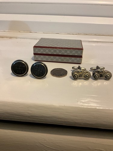Car themed cuff links - cuff, pairs