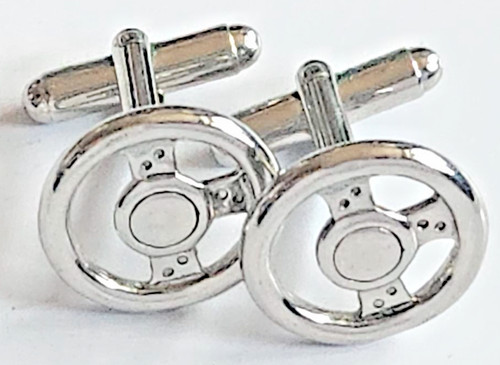 Cufflinks steel silver - steel,