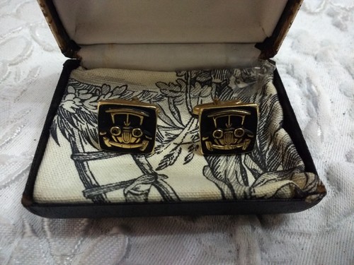 Vintage cufflinks automobile - vintage,