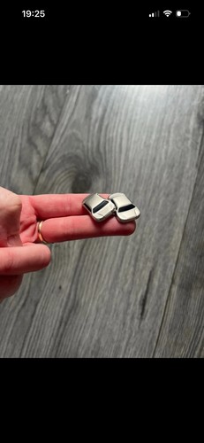 Silver plated cuff links - plated, car